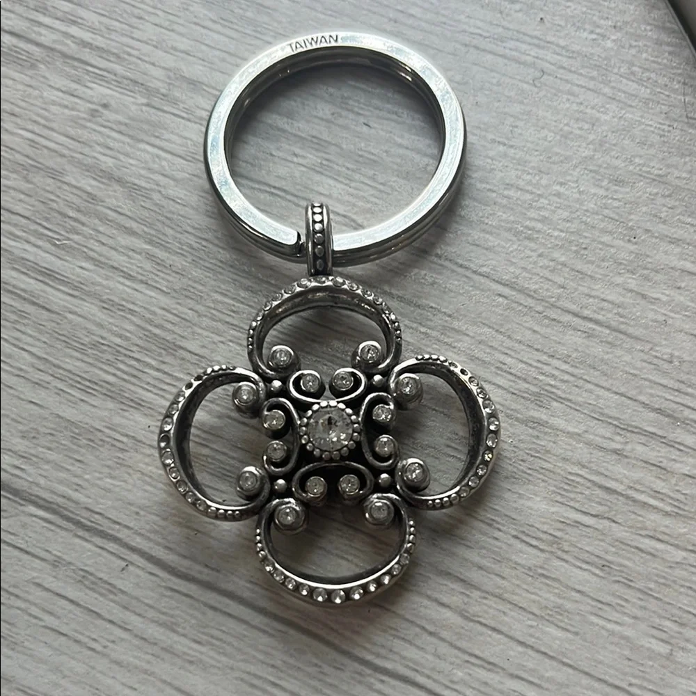 Brighton Silver Floral Keychain